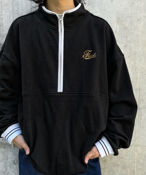 WHO'S WHO gallery（フーズフーギャラリー）の「COOPER FACTパイピングハーフジップ（スウェット・メンズ・アッシュグレー/ネイビー/イエロー/ブラック・FREE）」の11枚目の写真