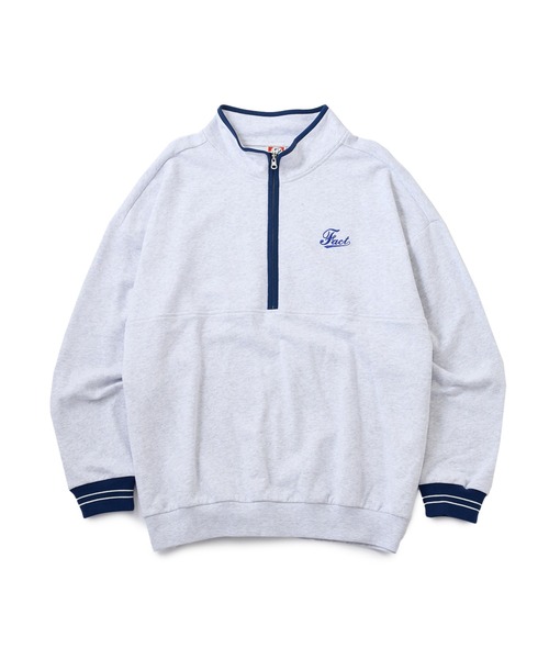 WHO'S WHO gallery（フーズフーギャラリー）の「COOPER FACTパイピングハーフジップ（スウェット・メンズ・アッシュグレー/ネイビー/イエロー/ブラック・FREE）」の8枚目の写真