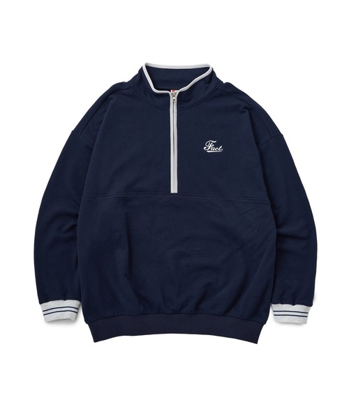 WHO'S WHO gallery（フーズフーギャラリー）の「COOPER FACTパイピングハーフジップ（スウェット・メンズ・アッシュグレー/ネイビー/イエロー/ブラック・FREE）」の6枚目の写真