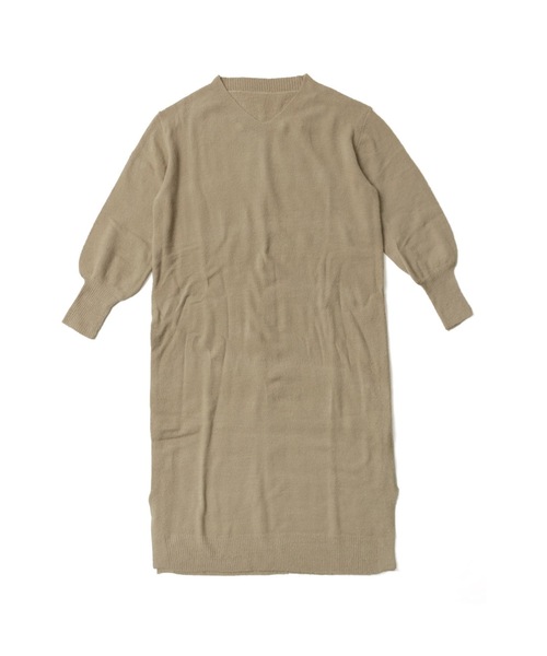 Fashion Letter(ファッションレター)の「Vネックニットロングワンピース(ワンピース・レディース・ブラック/ライトグレー/ベージュ/ブラウン/グレー・M~L/LL~3L/4L~5L)」の16枚目の写真