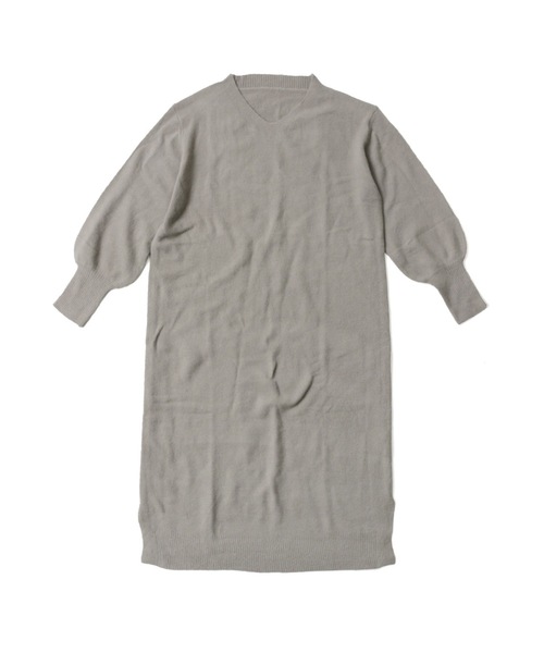 Fashion Letter(ファッションレター)の「Vネックニットロングワンピース(ワンピース・レディース・ブラック/ライトグレー/ベージュ/ブラウン/グレー・M~L/LL~3L/4L~5L)」の18枚目の写真
