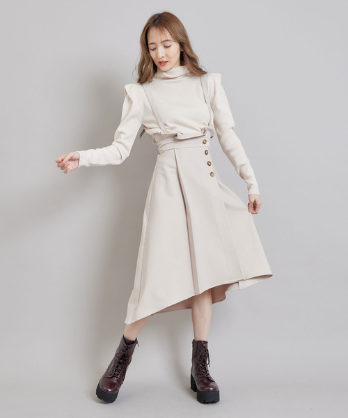 公式 アウトレット通販 サス付イレヘムスカート スカート Titty Co ティティーアンドコー のファッション プロモーションアイテム Pinkrobinpress Co Uk