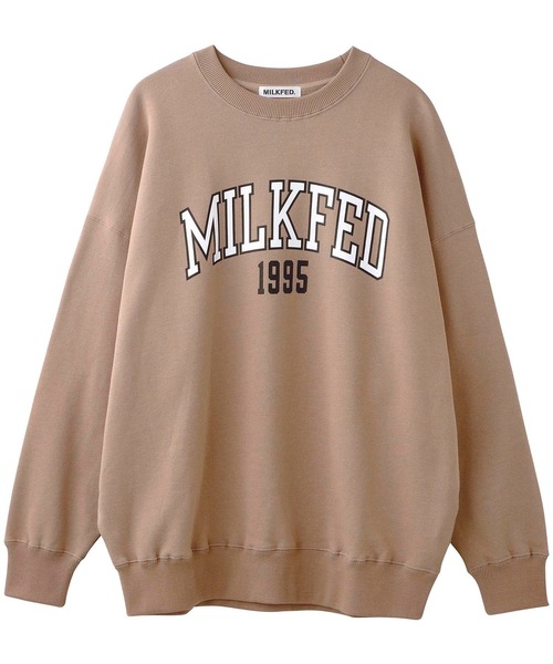 MILKFED.(ミルクフェド)の「COLLEGE SWEAT TOP(スウェット・レディース・オフホワイト/ブラック/アッシュ/ベージュ/ネイビー・ONE SIZE)」の11枚目の写真