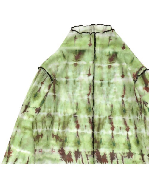 select MOCA（セレクトモカ）の「ハイネックニュアンス柄シアーメロートップス（Tシャツ/カットソー・レディース・グリーン・FREE）」の3枚目の写真