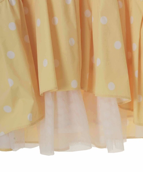 31 Sons de mode（トランテアン　ソン　ドゥ　モード）の「ドットバックチュールスカート（スカート・レディース・ブラック/イエロー/クリーム・38/36）」の7枚目の写真