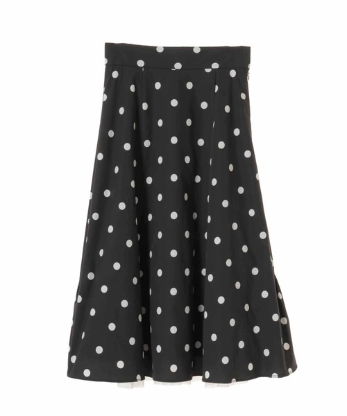 31 Sons de mode（トランテアン　ソン　ドゥ　モード）の「ドットバックチュールスカート（スカート・レディース・ブラック/イエロー/クリーム・38/36）」の10枚目の写真