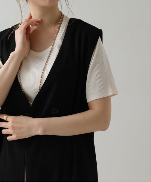 RAY CASSIN（レイカズン）の「ロングシングルジレ（ベスト・レディース・ベージュ/ブラック/グリーン・FREE）」の15枚目の写真