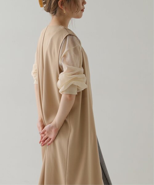 RAY CASSIN（レイカズン）の「ロングシングルジレ（ベスト・レディース・ベージュ/ブラック/グリーン・FREE）」の16枚目の写真