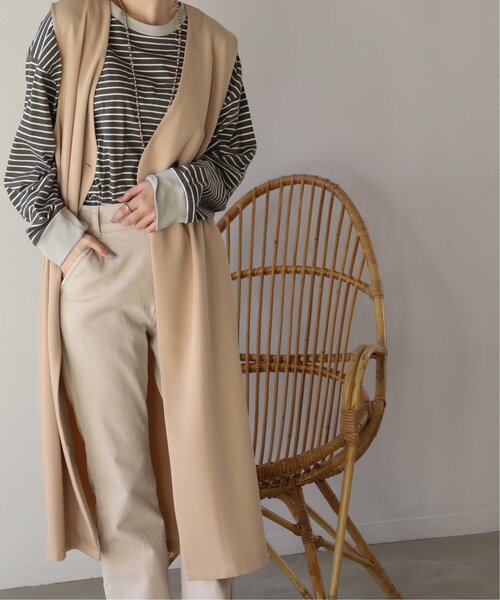 RAY CASSIN（レイカズン）の「ロングシングルジレ（ベスト・レディース・ベージュ/ブラック/グリーン・FREE）」の17枚目の写真