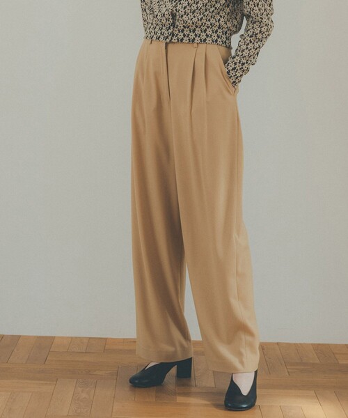 CLANE(クラネ)の「【CLANE/クラネ】BASIC TUCK PANTS/ベーシックタックパンツ 12110-7032(その他パンツ・レディース・ベージュ/ネイビー/ピンク/アイボリー・1/2/0)」の7枚目の写真