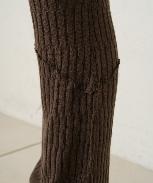 Kastane(カスタネ)の「【SETUP対応アイテム】ニットメロウフレアレギンス(その他パンツ・レディース・ブラック/アイボリー/ブラウン・FREE)」の10枚目の写真