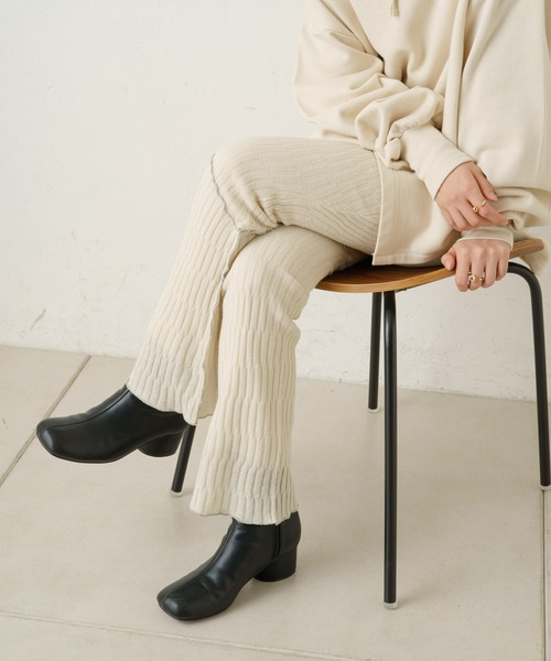 Kastane(カスタネ)の「【SETUP対応アイテム】ニットメロウフレアレギンス(その他パンツ・レディース・ブラック/アイボリー/ブラウン・FREE)」の17枚目の写真