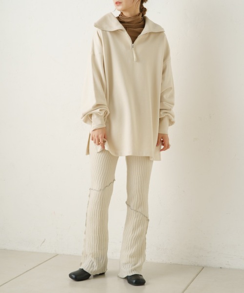 Kastane(カスタネ)の「【SETUP対応アイテム】ニットメロウフレアレギンス(その他パンツ・レディース・ブラック/アイボリー/ブラウン・FREE)」の14枚目の写真