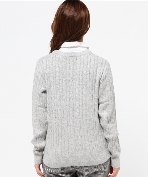 Heather(ヘザー)の「エリツキケーブルニットプルオーバー 559157(ニット/セーター・レディース・オフホワイト/ブラック/ライトグレー/サックスブルー・FREE)」の9枚目の写真