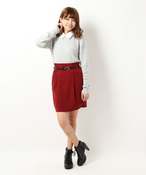 Heather(ヘザー)の「エリツキケーブルニットプルオーバー 559157(ニット/セーター・レディース・オフホワイト/ブラック/ライトグレー/サックスブルー・FREE)」の15枚目の写真