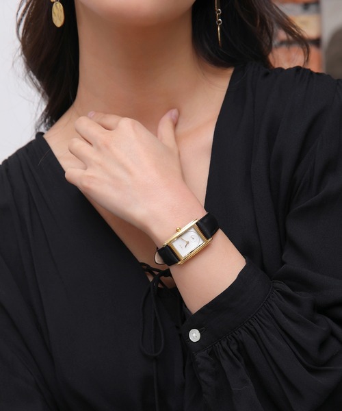 Ungrid（アングリッド）の「【ungrid/アングリッド】シグネチャー レクタングルフェイス  腕時計（アナログ腕時計・レディース・ブラック/ダークブラウン/ブラウン/シルバー/グリーン/キャメル・FREE）」の21枚目の写真