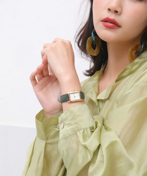 Ungrid（アングリッド）の「【ungrid/アングリッド】シグネチャー レクタングルフェイス  腕時計（アナログ腕時計・レディース・ブラック/ダークブラウン/ブラウン/シルバー/グリーン/キャメル・FREE）」の8枚目の写真