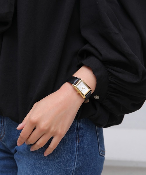 Ungrid（アングリッド）の「【ungrid/アングリッド】シグネチャー レクタングルフェイス  腕時計（アナログ腕時計・レディース・ブラック/ダークブラウン/ブラウン/シルバー/グリーン/キャメル・FREE）」の20枚目の写真