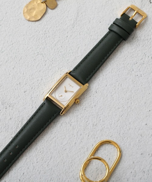 Ungrid（アングリッド）の「【ungrid/アングリッド】シグネチャー レクタングルフェイス  腕時計（アナログ腕時計・レディース・ブラック/ダークブラウン/ブラウン/シルバー/グリーン/キャメル・FREE）」の9枚目の写真