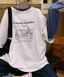 コントラストポッププリントドッキングＴシャツ【ZOZOTOWN限定】