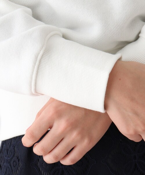 OPAQUE.CLIP（オペークドットクリップ）の「◆【C】 カレッジ風ロゴプリントウラケ（スウェット・レディース・グレー/ホワイト系/ライトオレンジ系・00）」の8枚目の写真