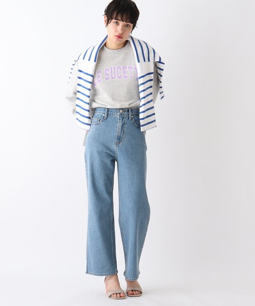 OPAQUE.CLIP（オペークドットクリップ）の「◆【C】 カレッジ風ロゴプリントウラケ（スウェット・レディース・グレー/ホワイト系/ライトオレンジ系・00）」の11枚目の写真