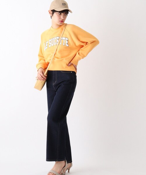 OPAQUE.CLIP（オペークドットクリップ）の「◆【C】 カレッジ風ロゴプリントウラケ（スウェット・レディース・グレー/ホワイト系/ライトオレンジ系・00）」の14枚目の写真