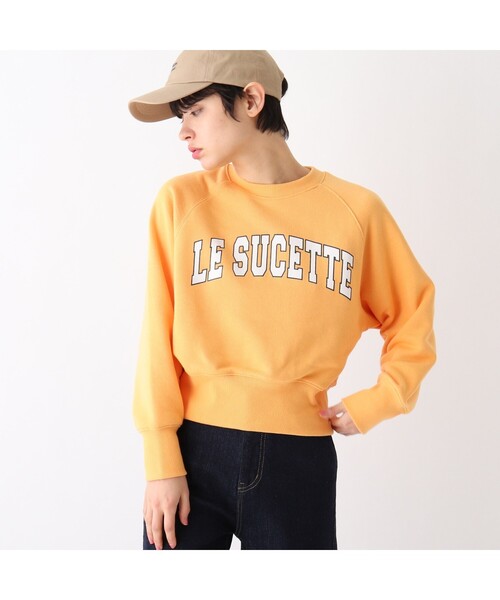 OPAQUE.CLIP（オペークドットクリップ）の「◆【C】 カレッジ風ロゴプリントウラケ（スウェット・レディース・グレー/ホワイト系/ライトオレンジ系・00）」の16枚目の写真