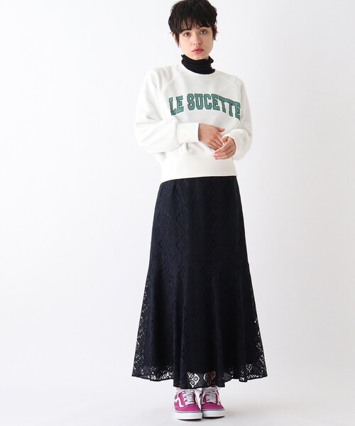 OPAQUE.CLIP（オペークドットクリップ）の「◆【C】 カレッジ風ロゴプリントウラケ（スウェット・レディース・グレー/ホワイト系/ライトオレンジ系・00）」の18枚目の写真