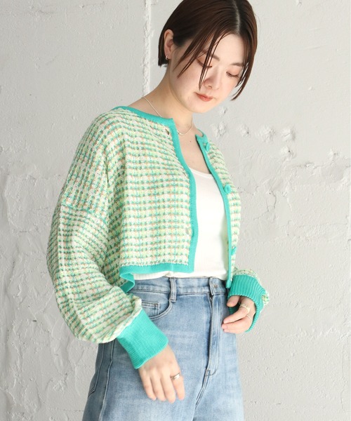 notch.（ノッチ）の「前後2WAYショートカーディガン（カーディガン/ボレロ・レディース・グリーン・M）」の17枚目の写真