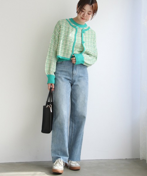 notch.（ノッチ）の「前後2WAYショートカーディガン（カーディガン/ボレロ・レディース・グリーン・M）」の14枚目の写真