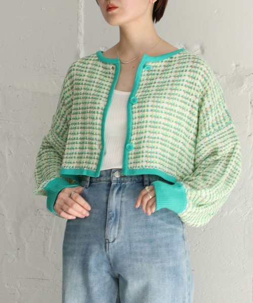 notch.（ノッチ）の「前後2WAYショートカーディガン（カーディガン/ボレロ・レディース・グリーン・M）」の16枚目の写真