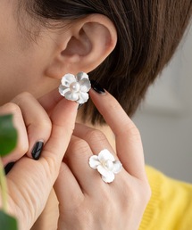 ANOH | 【Silver925】フラワーパールピアス(ピアス（両耳用）)