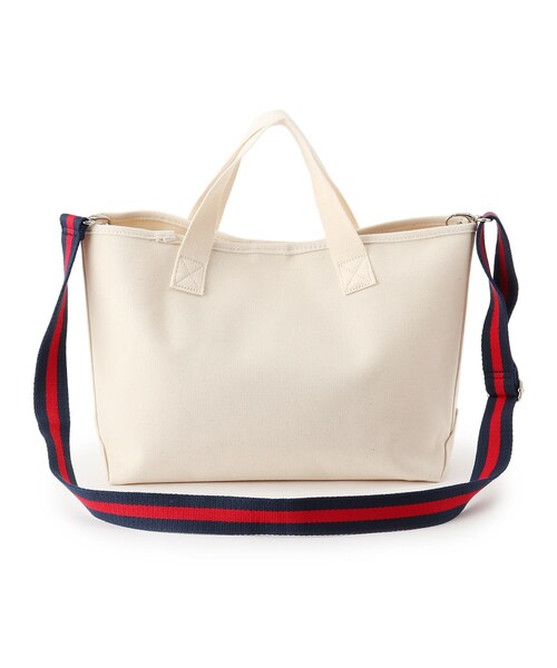 INDIVI（インディヴィ）の「◆【2WAY/A4収納可能】キャンバスショルダー（ショルダーバッグ・レディース・サンドベージュ/オフホワイト・00）」の10枚目の写真