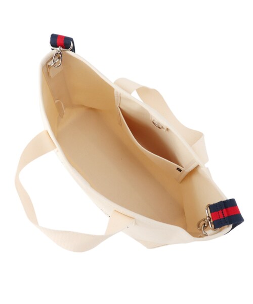 INDIVI（インディヴィ）の「◆【2WAY/A4収納可能】キャンバスショルダー（ショルダーバッグ・レディース・サンドベージュ/オフホワイト・00）」の8枚目の写真