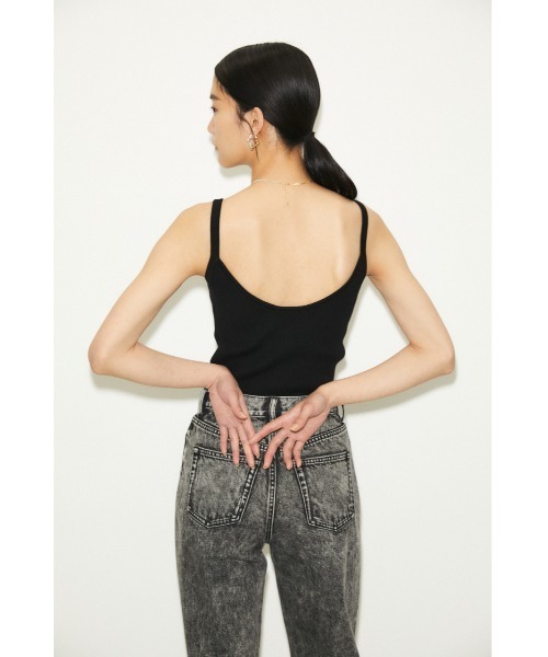 THROW by SLY（スローバイスライ）の「THROW 2P HG ARM RIB TOPS ハイゲージ リブ トップス（カーディガン/ボレロ・レディース・ブラック/イエロー・FREE）」の9枚目の写真