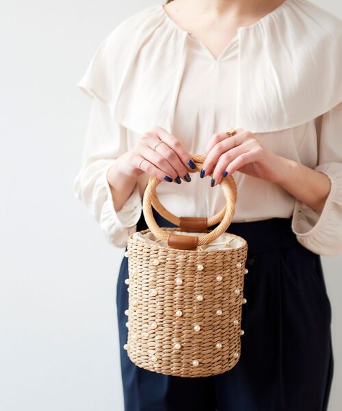 le.coeur blanc（ルクールブラン）の「バンクアンパールカゴトート（かごバッグ・レディース・ベージュ・FREE）」の6枚目の写真