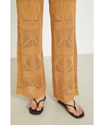 Lace knitting pants
