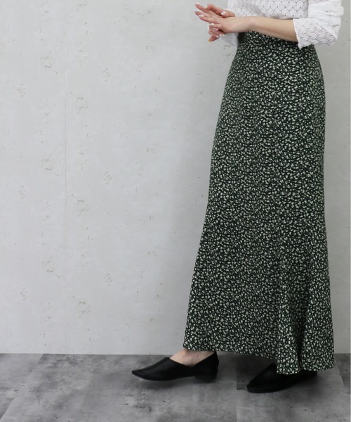 Per sist ence(パーシエンス)の「Per sist ence/パーシエンス 小花柄マーメイドスカート(スカート・レディース・ブラック/オフホワイト/グリーン/アイボリー・FREE)」の12枚目の写真