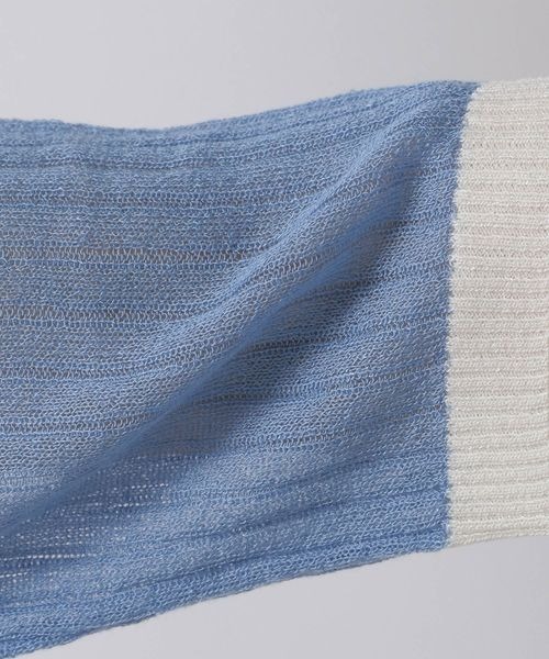 LOWRYS FARM（ローリーズファーム）の「バイカラーシアーリブ５Ｓ　276104（ニット/セーター・レディース・ブラック/ベージュ/ブルー・FREE）」の14枚目の写真