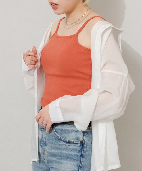 SpRay(スプレイ)の「バックオープンカップ付キャミソール(キャミソール・レディース・ブラック/オレンジ/グリーン/アイボリー/ピンク系その他・FREE)」の22枚目の写真