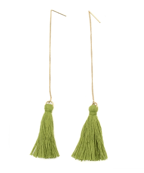 BEAMS BOY(ビームスボーイ)の「BEAMS BOY / タッセル ピアス(ピアス(両耳用)・レディース・レッド系その他/ミント/ブルー・ONE SIZE)」の2枚目の写真