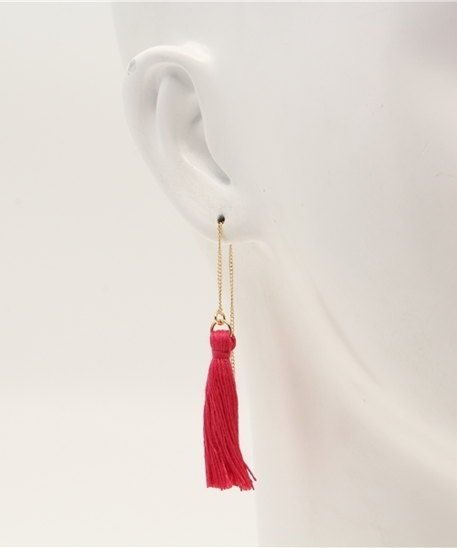 BEAMS BOY(ビームスボーイ)の「BEAMS BOY / タッセル ピアス(ピアス(両耳用)・レディース・レッド系その他/ミント/ブルー・ONE SIZE)」の5枚目の写真