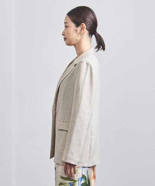 UNITED ARROWS(ユナイテッドアローズ)の「<UNITED ARROWS>TA/P テーラード ジャケット B 1(テーラードジャケット・レディース・ダークブラウン/ナチュラル/ライム・38/36/34)」の9枚目の写真