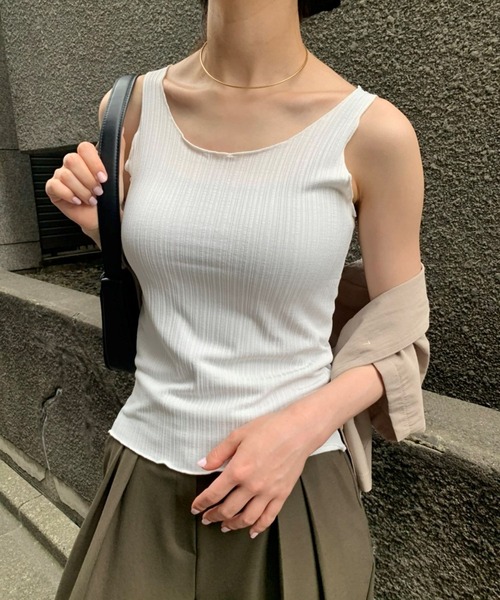 ALAND(エーランド)の「3.3Field Trip/プリーツキャミ 2285601(キャミソール・レディース・ライトブルー/ブラック/グレー/アイボリー・FREE)」の4枚目の写真