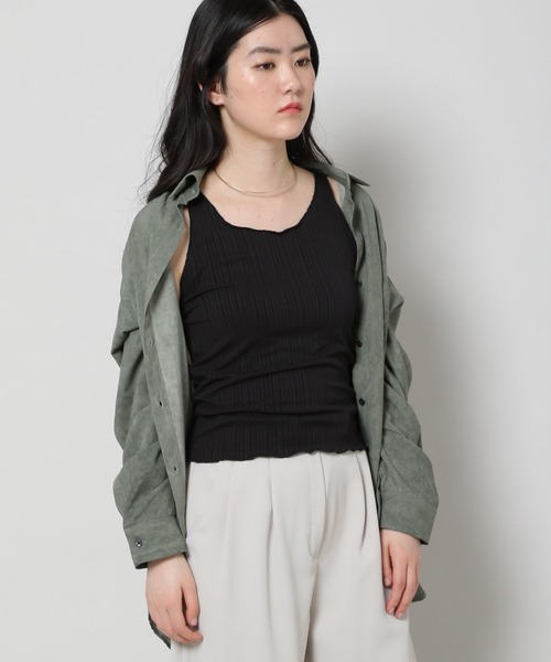 ALAND(エーランド)の「3.3Field Trip/プリーツキャミ 2285601(キャミソール・レディース・ライトブルー/ブラック/グレー/アイボリー・FREE)」の2枚目の写真