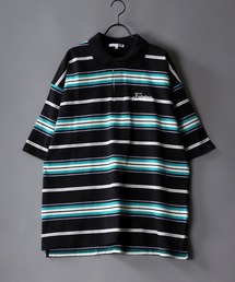 Big silhouette stitch polo shirt / ビッグシルエット ワンポイント刺繍 半袖 ポロシャツ