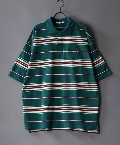 SITRY（シトリー）の「Big silhouette stitch polo shirt / ビッグシルエット ワンポイント刺繍 半袖 ポロシャツ（ポロシャツ・メンズ・ライトグレー/ブラック/オフホワイト/ホワイト系その他/ブラック系その他/グリーン系その他・M/L）」の6枚目の写真