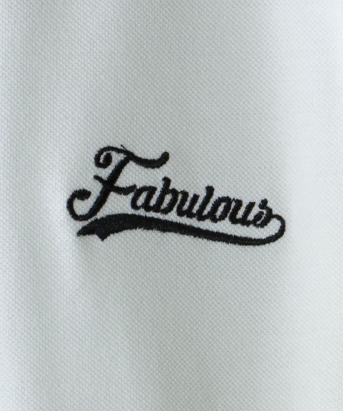 SITRY（シトリー）の「Big silhouette stitch polo shirt / ビッグシルエット ワンポイント刺繍 半袖 ポロシャツ（ポロシャツ・メンズ・ライトグレー/ブラック/オフホワイト/ホワイト系その他/ブラック系その他/グリーン系その他・M/L）」の10枚目の写真