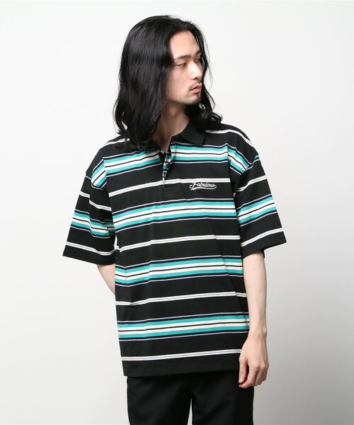 SITRY（シトリー）の「Big silhouette stitch polo shirt / ビッグシルエット ワンポイント刺繍 半袖 ポロシャツ（ポロシャツ・メンズ・ライトグレー/ブラック/オフホワイト/ホワイト系その他/ブラック系その他/グリーン系その他・M/L）」の20枚目の写真